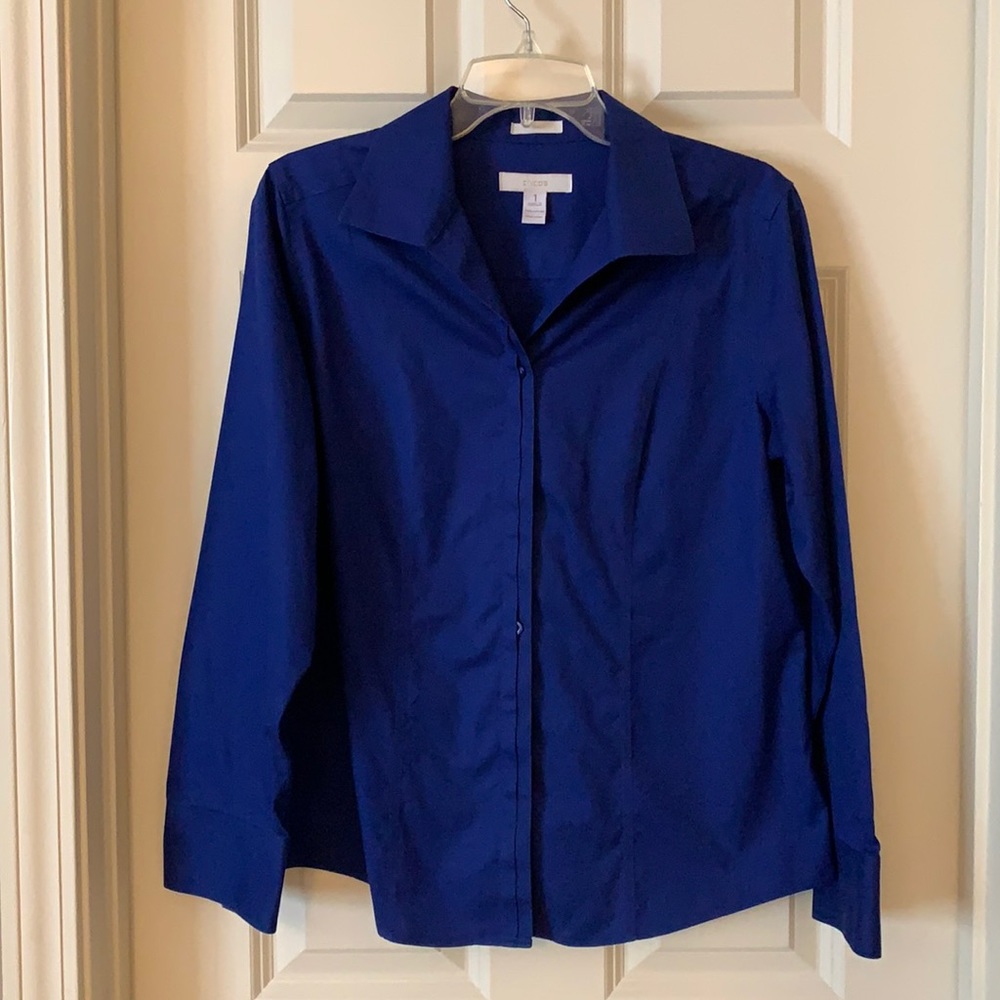 Chico’s Royal Blue Button down shirt